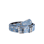 Ripped Denim Stud Belt